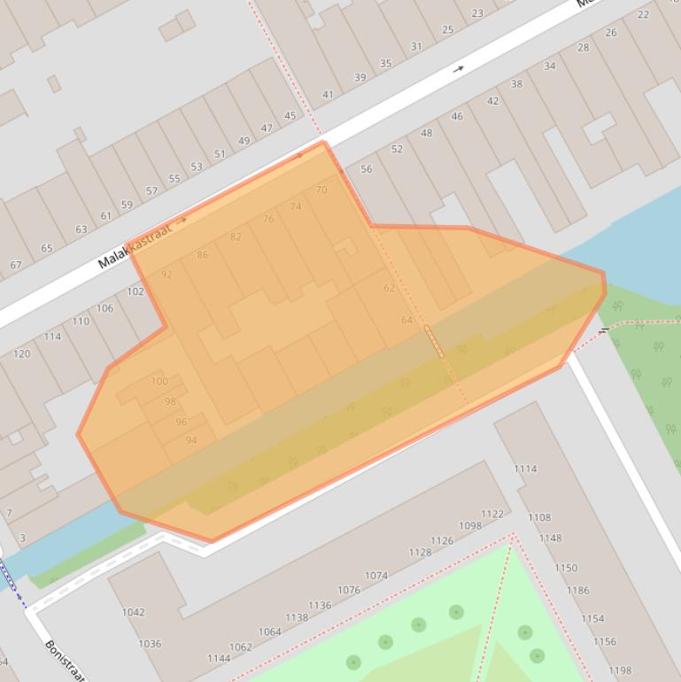 Kaart van postcodegebied 2585SR.