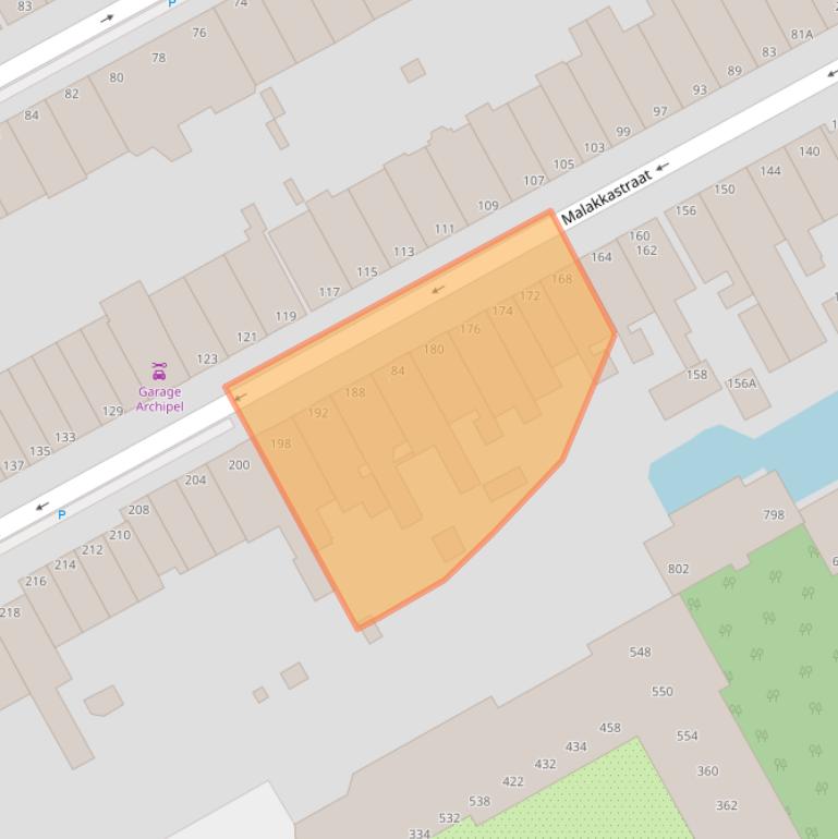 Kaart van postcodegebied 2585SW.