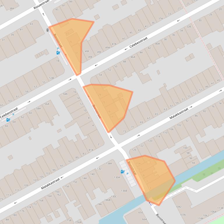 Kaart van postcodegebied 2585SZ.