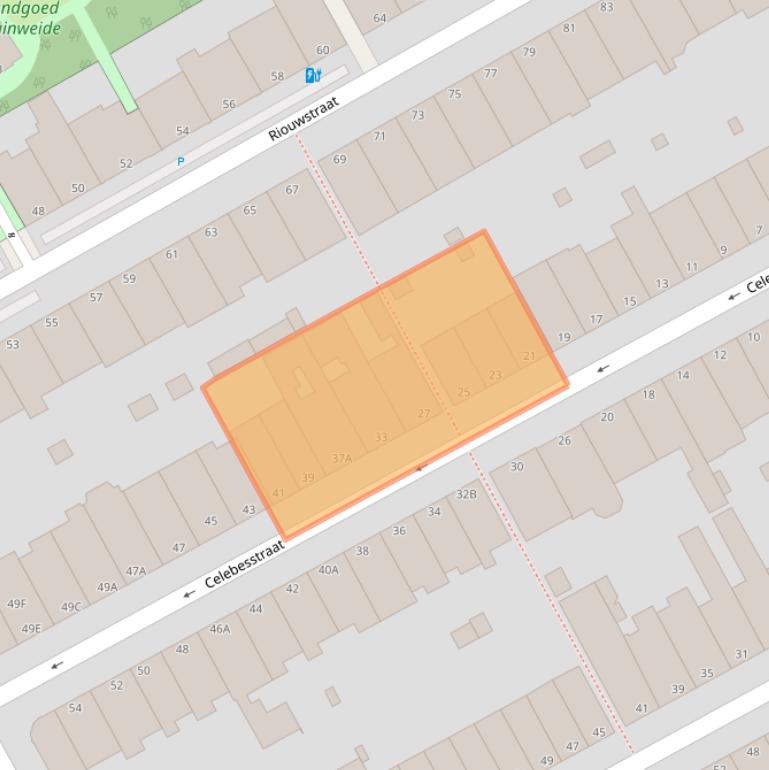 Kaart van postcodegebied 2585TC.