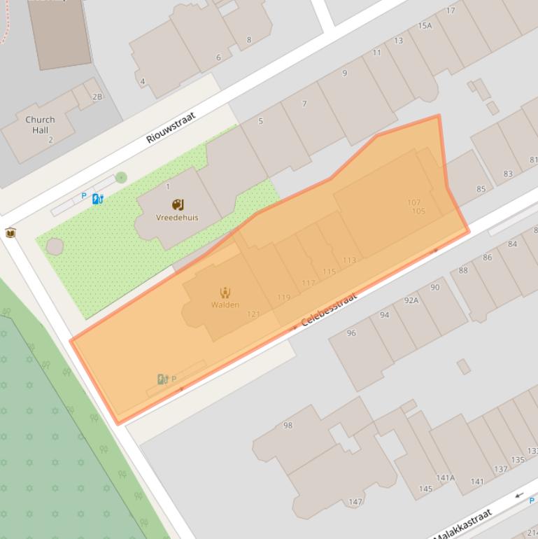 Kaart van postcodegebied 2585TH.