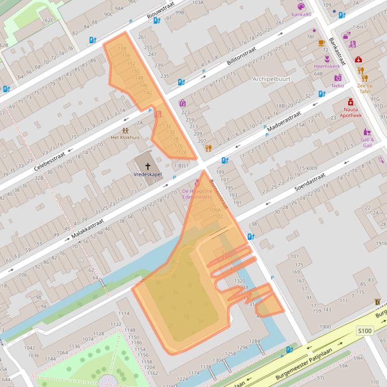 Kaart van postcodegebied 2585TW.