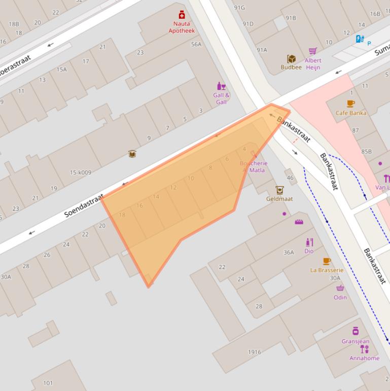 Kaart van postcodegebied 2585VD.