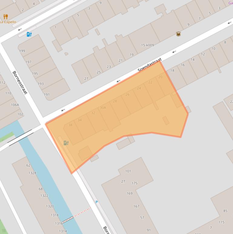 Kaart van postcodegebied 2585VE.