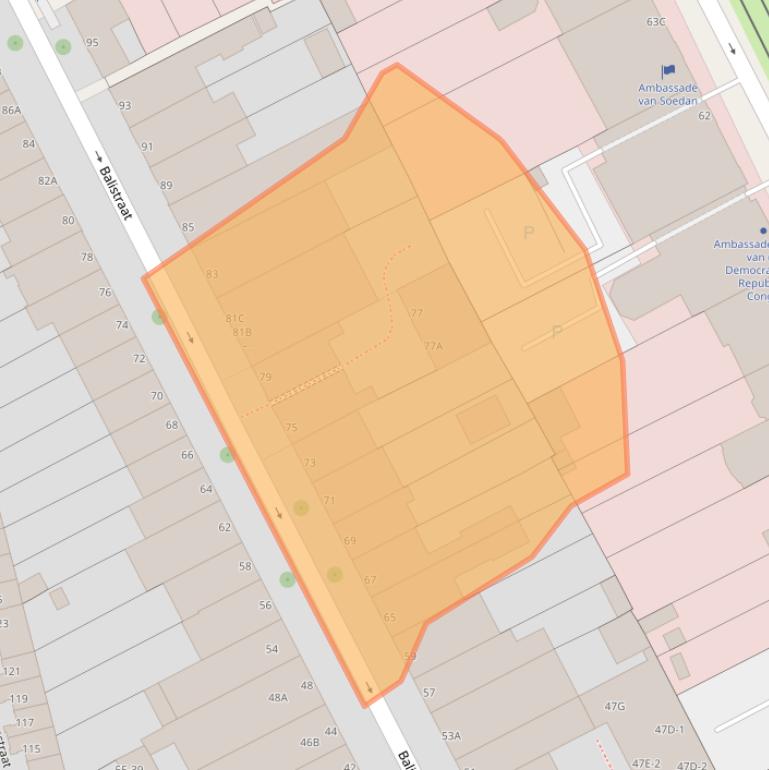 Kaart van postcodegebied 2585XN.