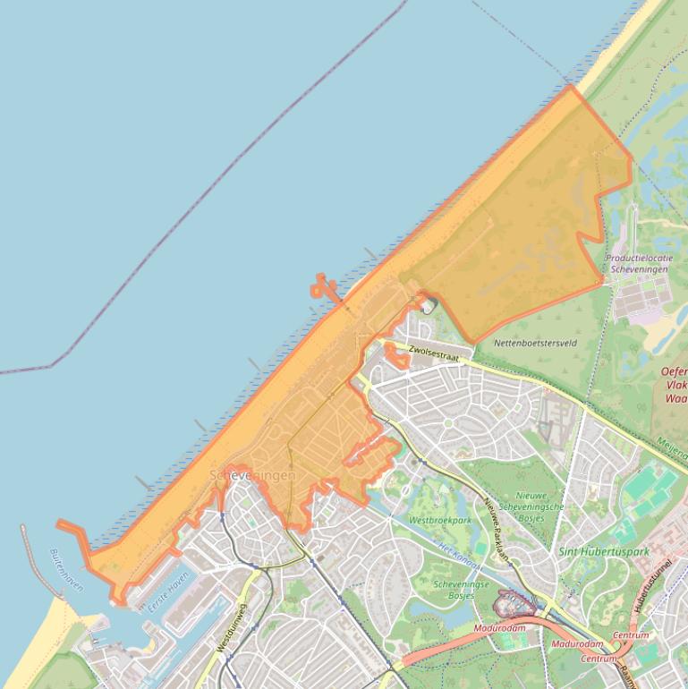 Kaart van postcodegebied 2586.