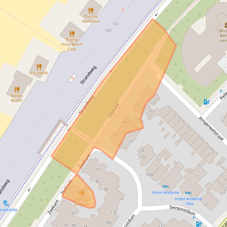 Kaart van postcodegebied 2586AD.