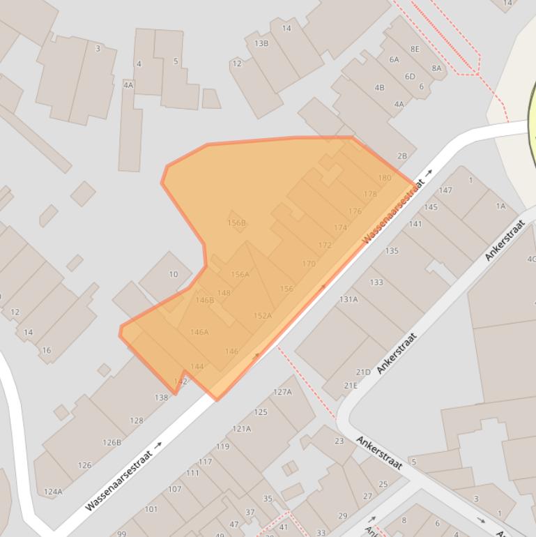 Kaart van postcodegebied 2586AT.