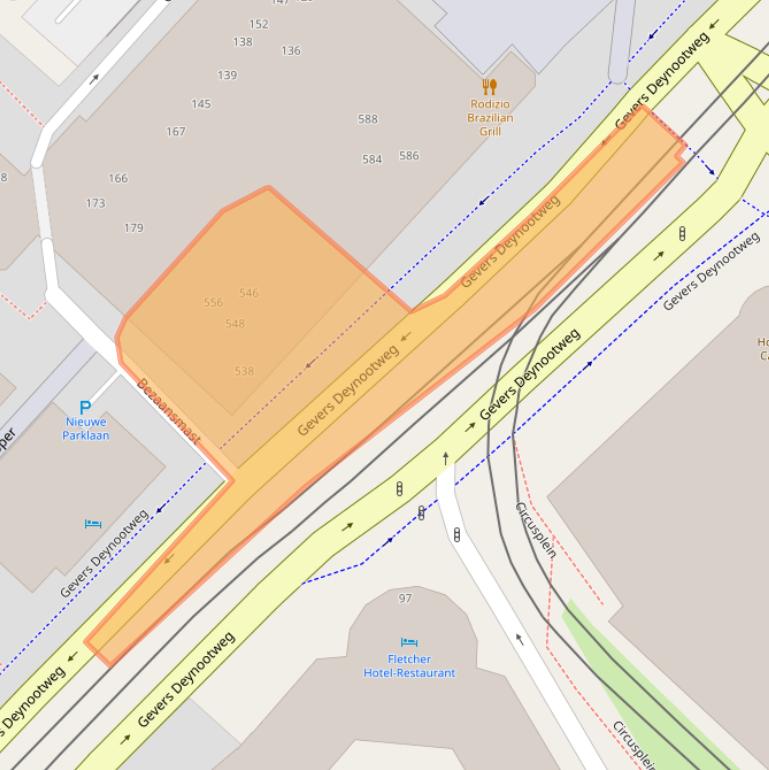 Kaart van postcodegebied 2586BR.