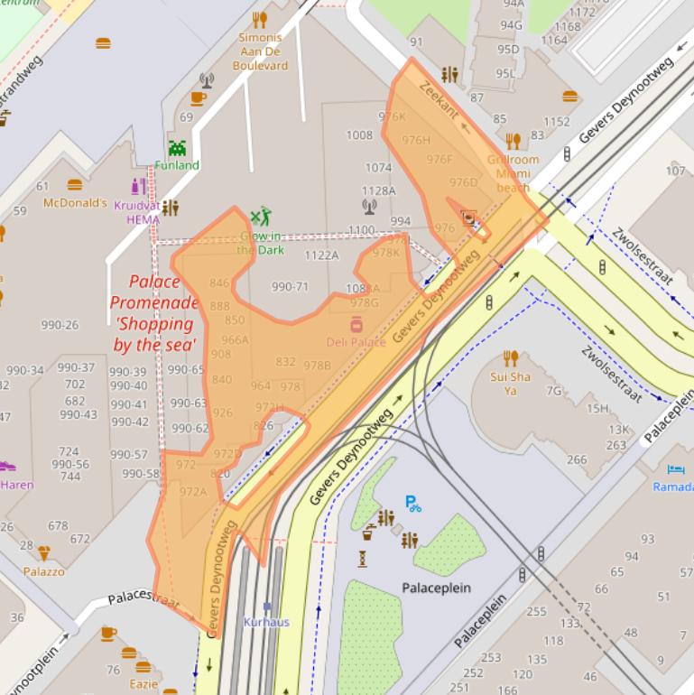 Kaart van postcodegebied 2586BW.