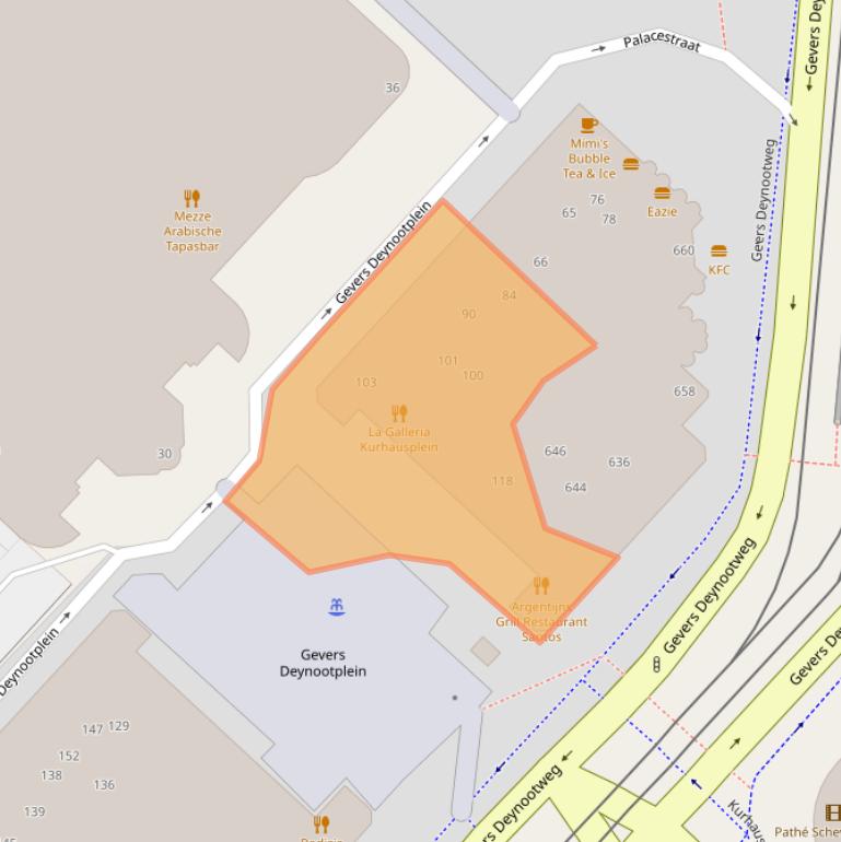 Kaart van postcodegebied 2586CP.