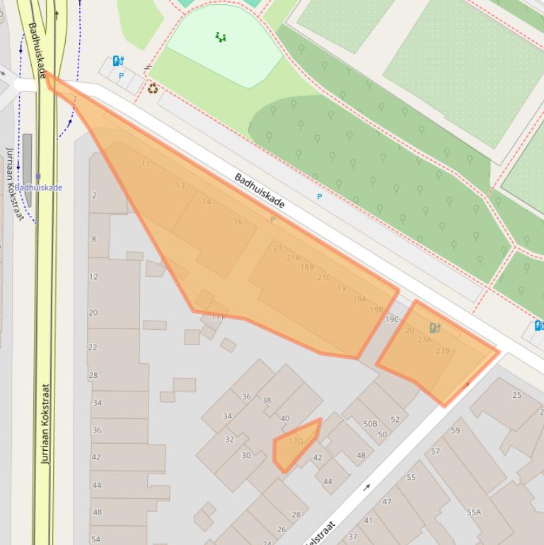 Kaart van postcodegebied 2586EN.