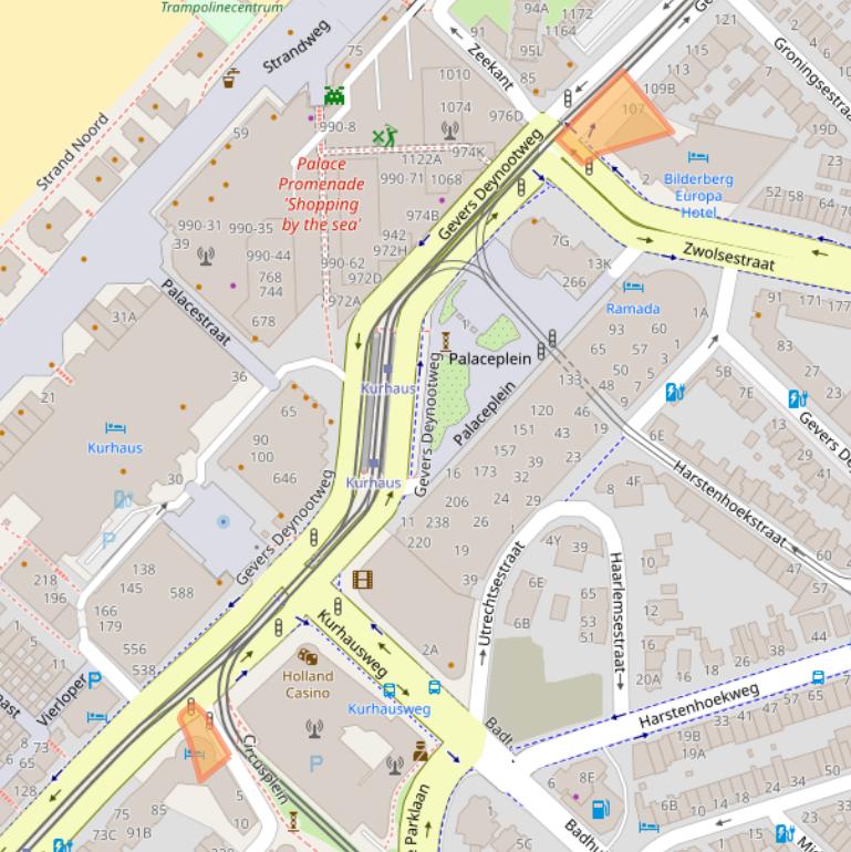 Kaart van postcodegebied 2586HH.