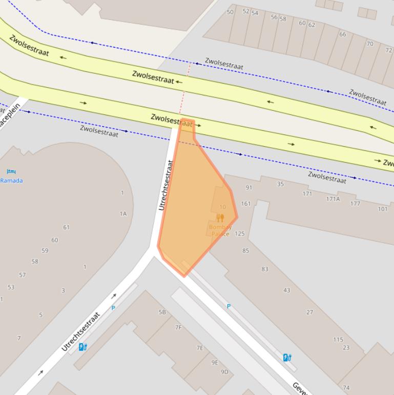 Kaart van postcodegebied 2586HT.