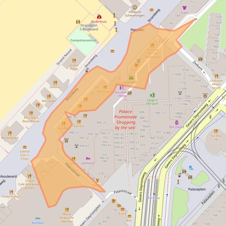 Kaart van postcodegebied 2586JL.