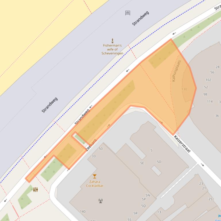 Kaart van postcodegebied 2586JS.