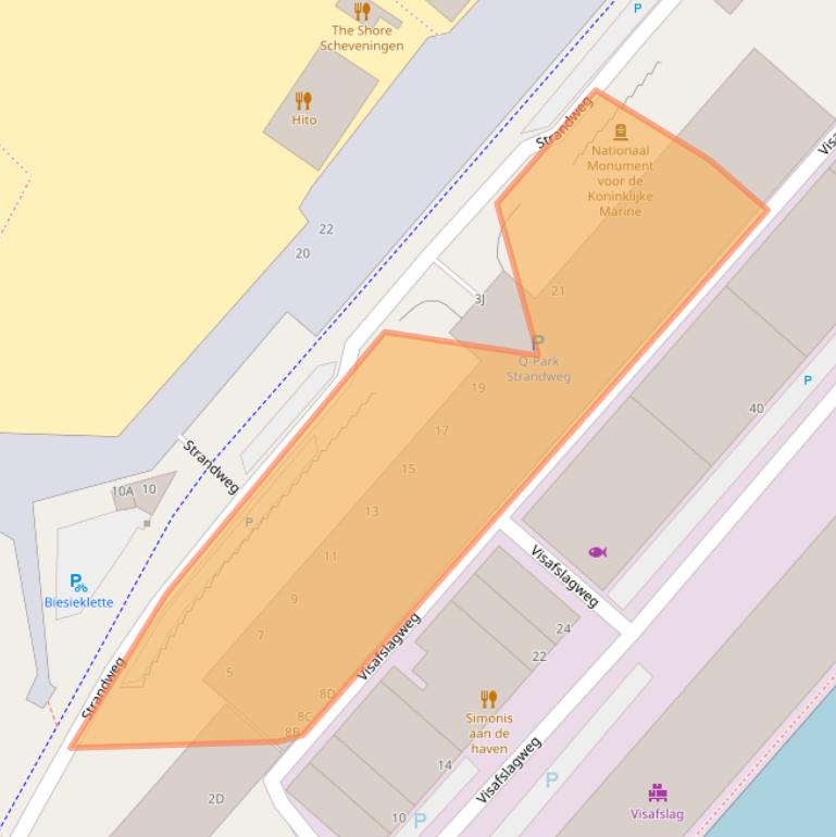 Kaart van postcodegebied 2586JT.