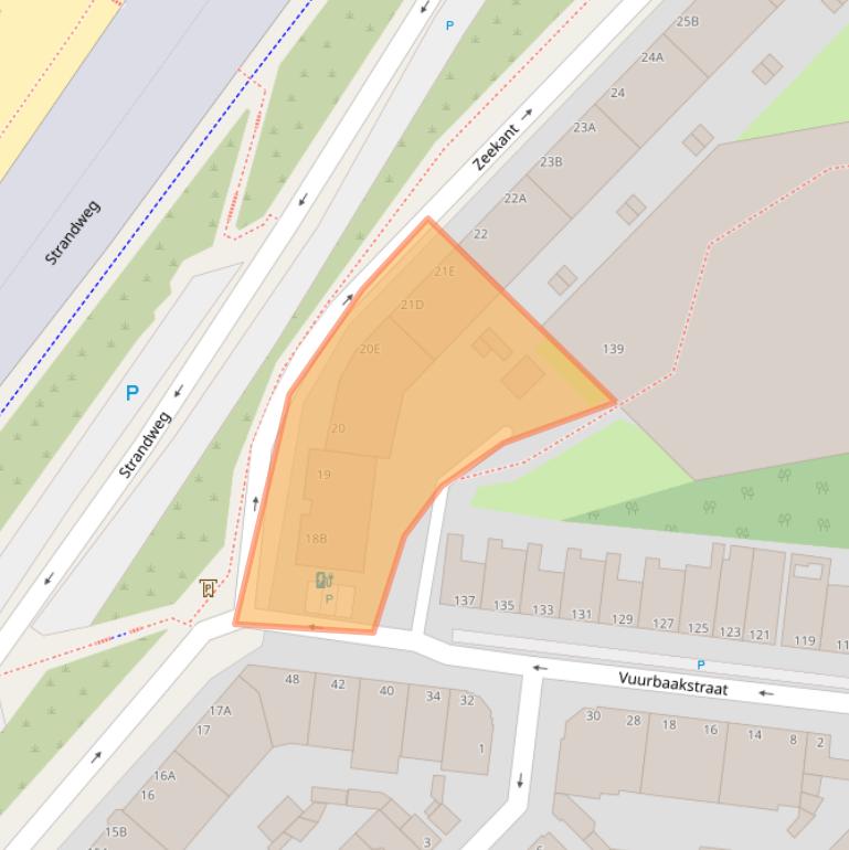 Kaart van postcodegebied 2586NB.