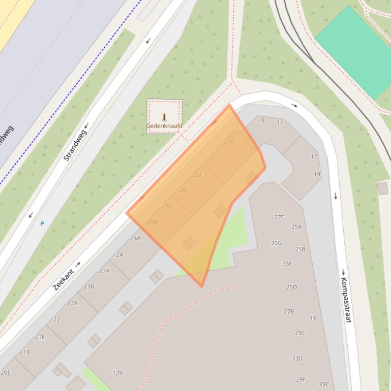 Kaart van postcodegebied 2586ND.