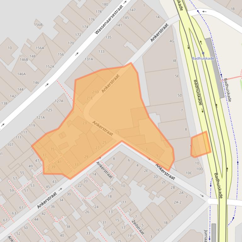 Kaart van postcodegebied 2586RH.