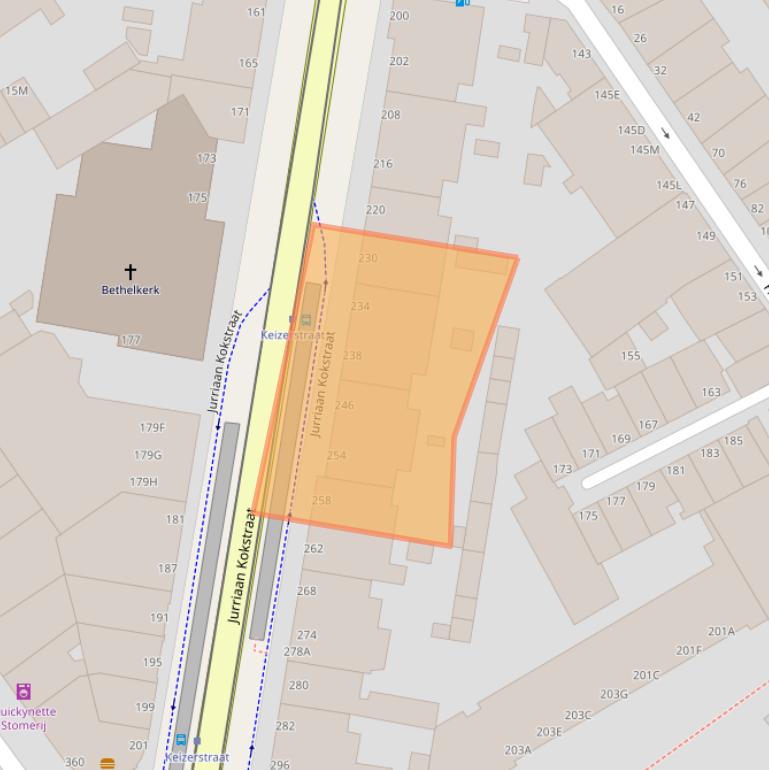 Kaart van postcodegebied 2586SP.