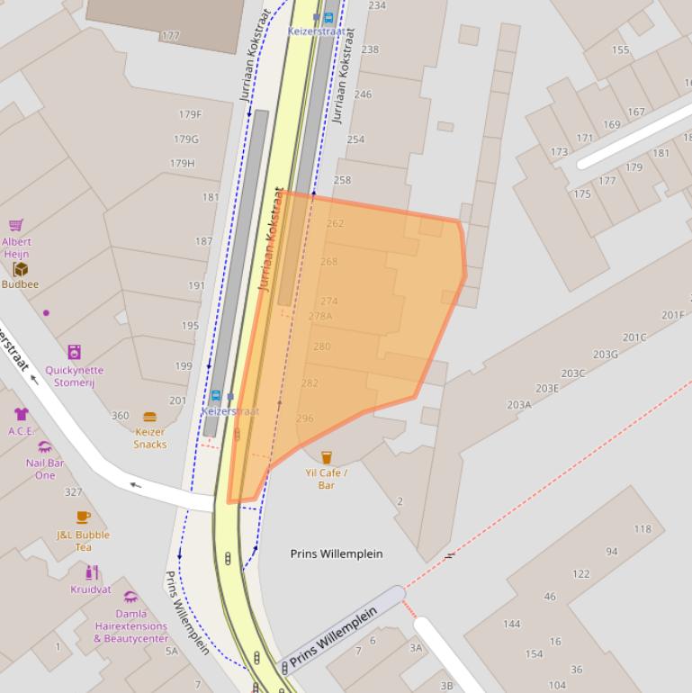 Kaart van postcodegebied 2586SR.