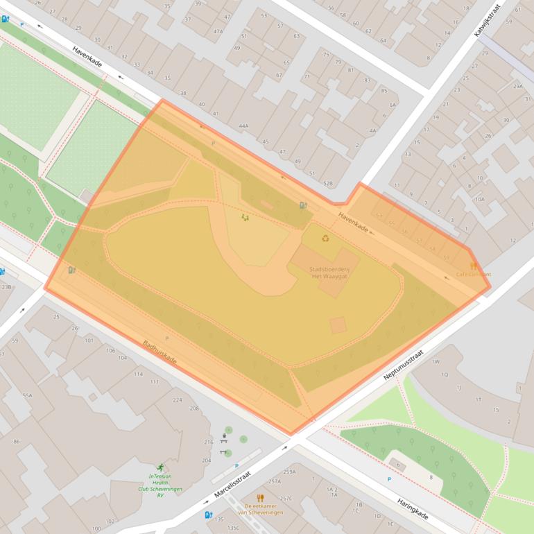 Kaart van postcodegebied 2586TW.