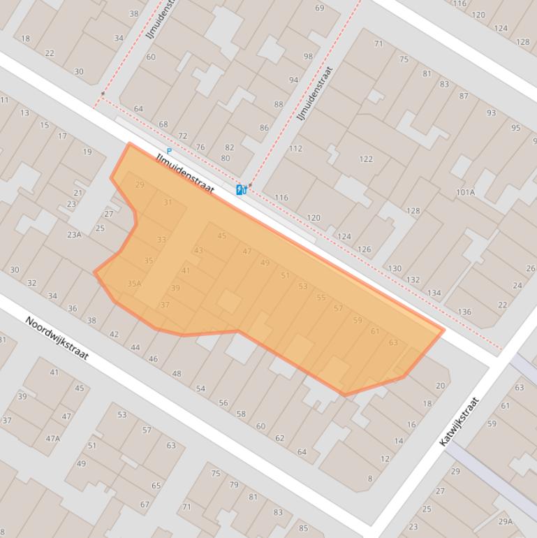 Kaart van postcodegebied 2586TZ.