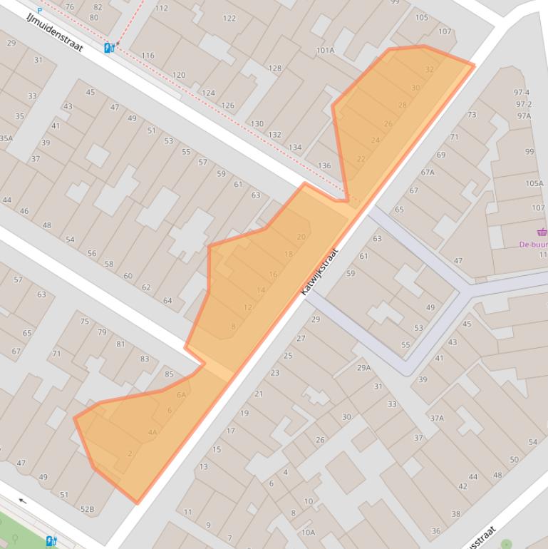 Kaart van postcodegebied 2586VP.