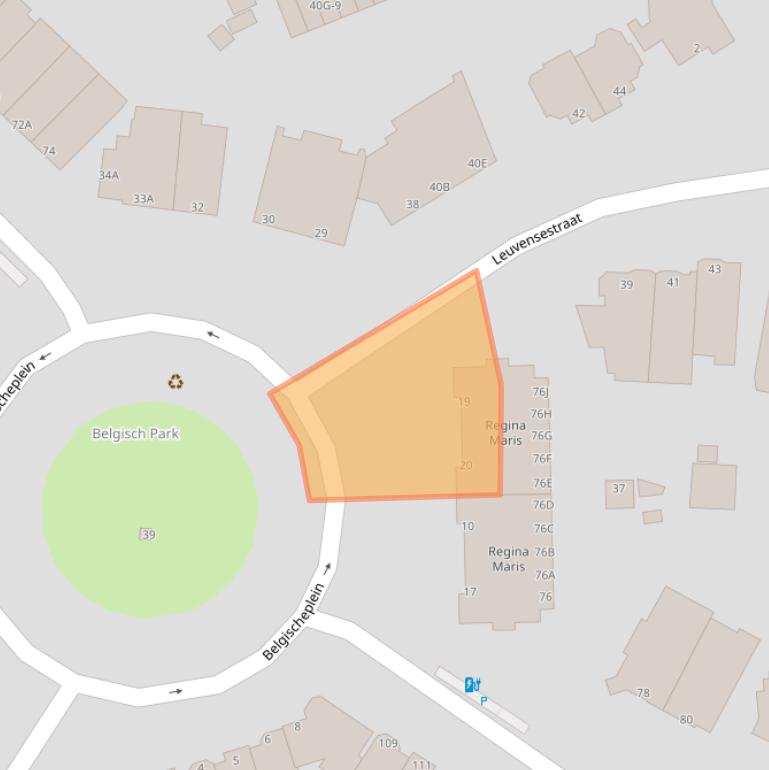 Kaart van postcodegebied 2587AR.