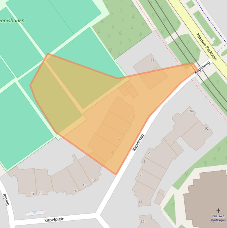 Kaart van postcodegebied 2587BH.