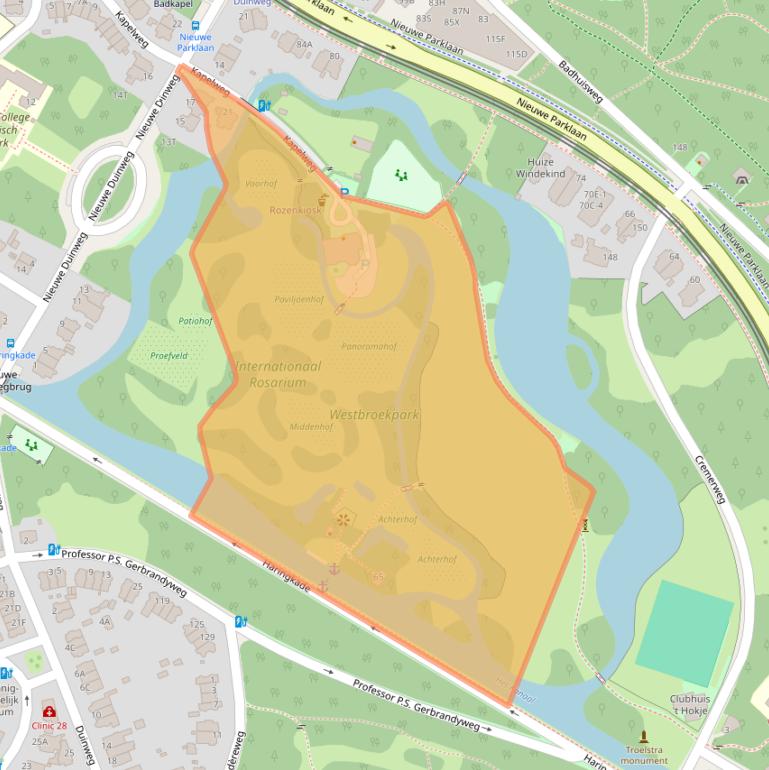 Kaart van postcodegebied 2587BK.