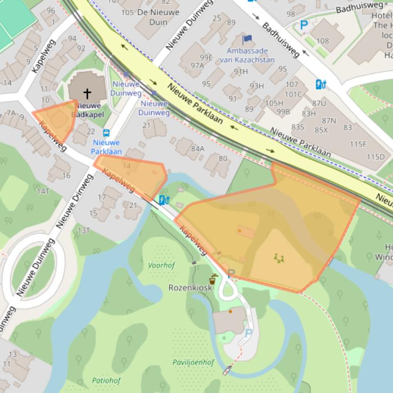 Kaart van postcodegebied 2587BM.