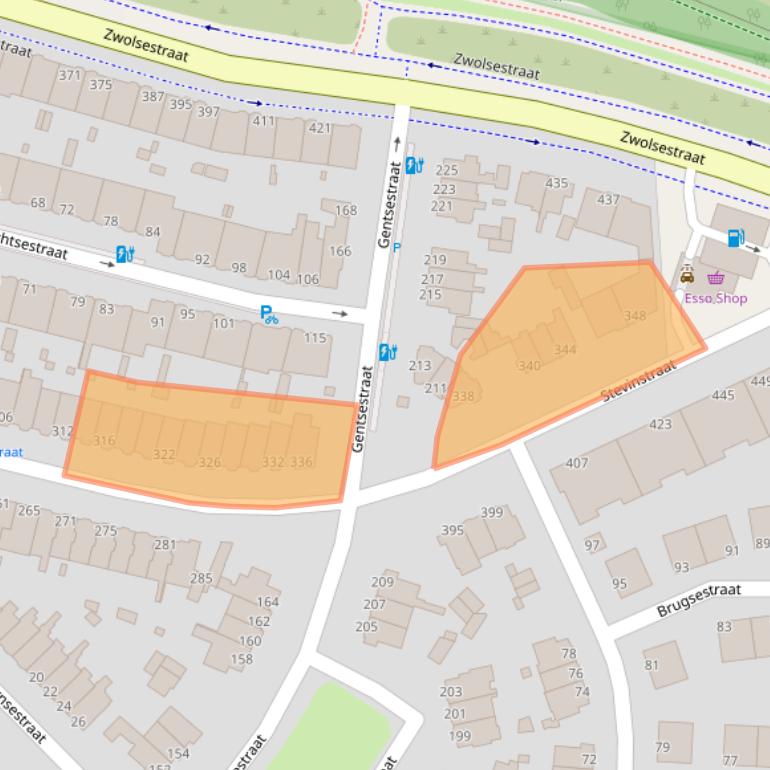 Kaart van postcodegebied 2587EZ.