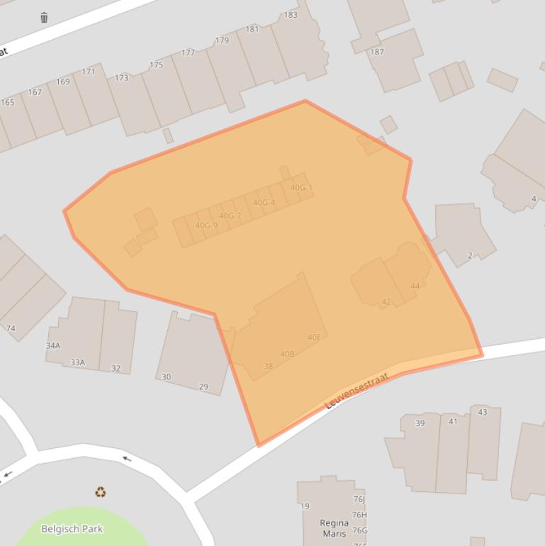 Kaart van postcodegebied 2587GH.