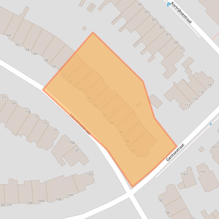 Kaart van postcodegebied 2587GK.