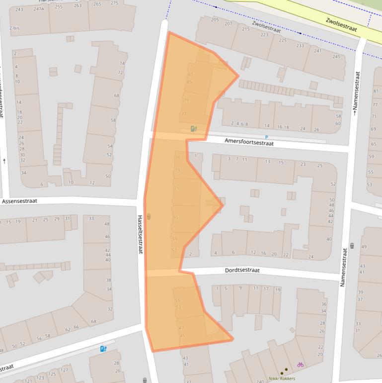 Kaart van postcodegebied 2587GN.