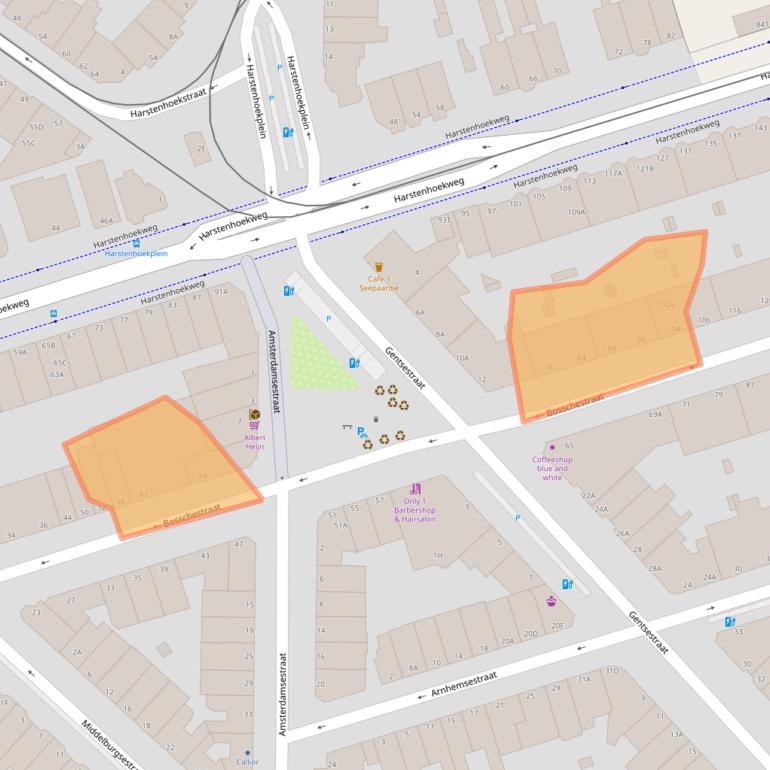 Kaart van postcodegebied 2587HG.