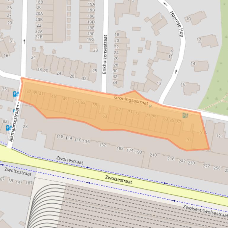 Kaart van postcodegebied 2587PA.