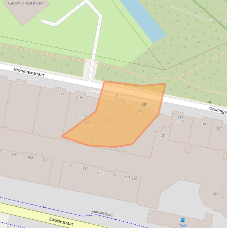 Kaart van postcodegebied 2587PG.