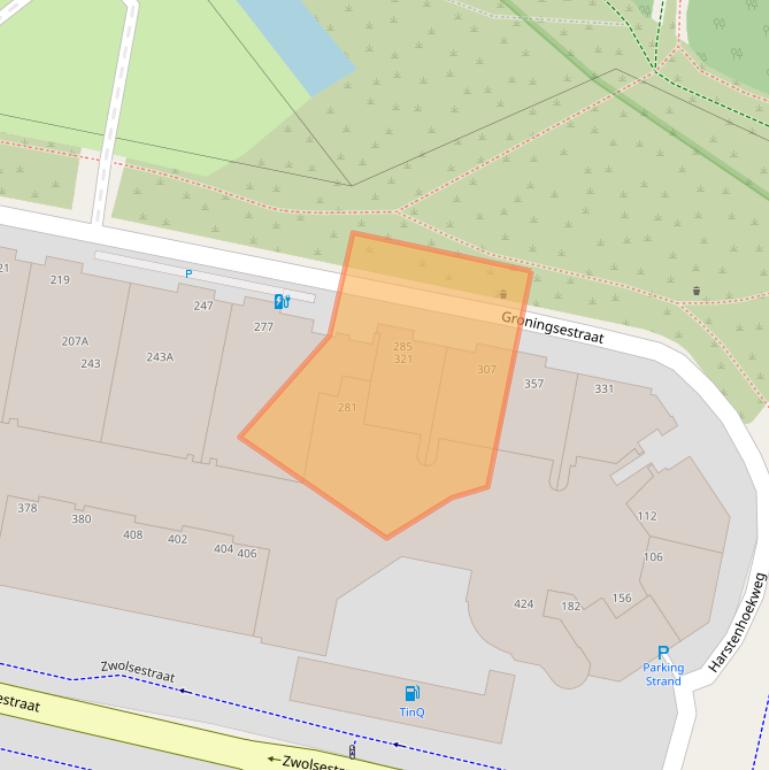 Kaart van postcodegebied 2587PH.