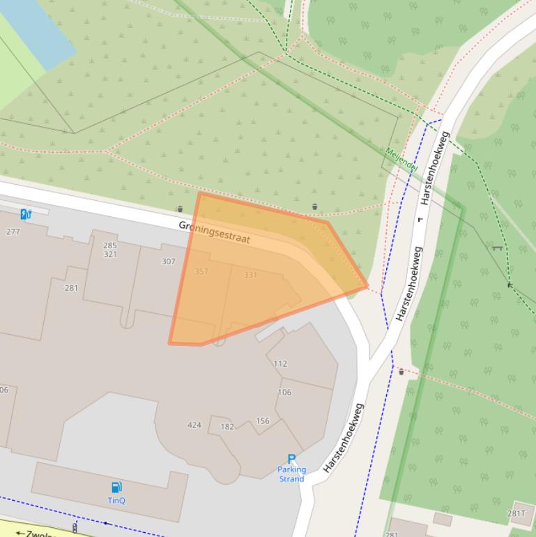 Kaart van postcodegebied 2587PJ.