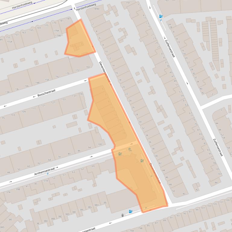 Kaart van postcodegebied 2587SX.