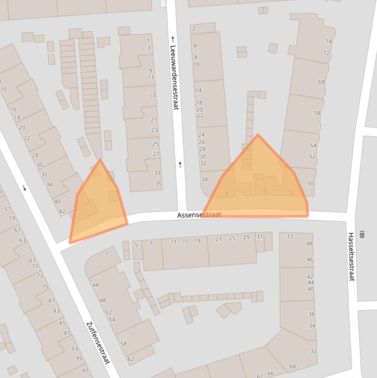 Kaart van postcodegebied 2587TB.