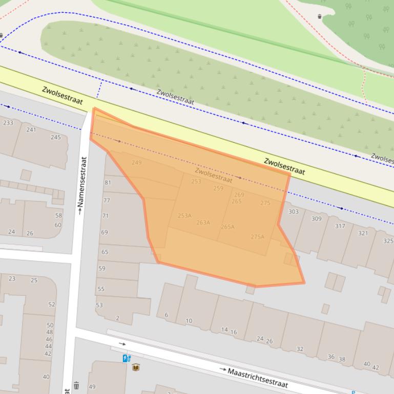 Kaart van postcodegebied 2587VD.