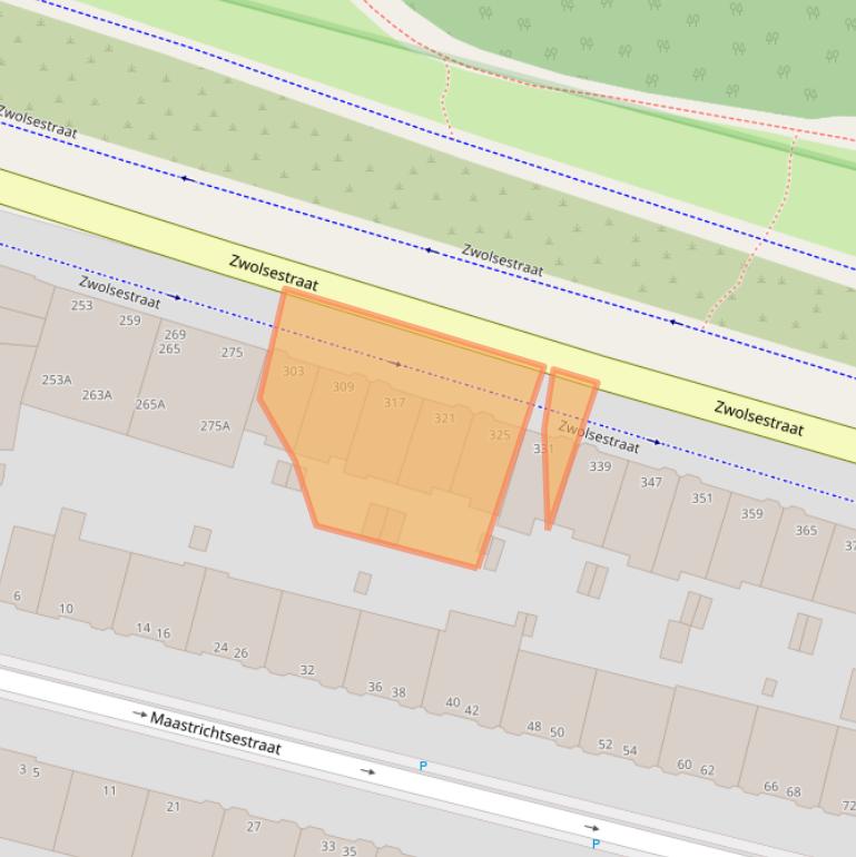 Kaart van postcodegebied 2587VE.