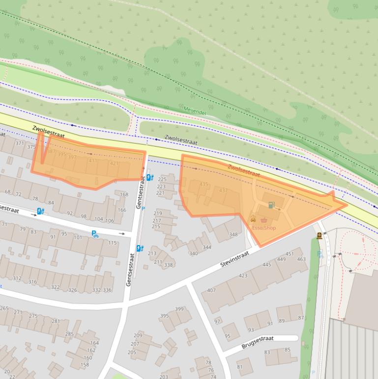 Kaart van postcodegebied 2587VH.