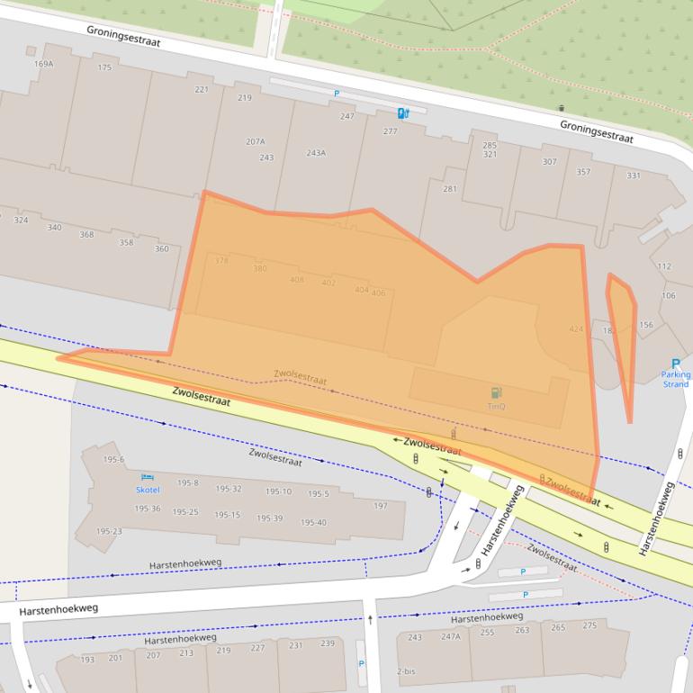 Kaart van postcodegebied 2587VK.