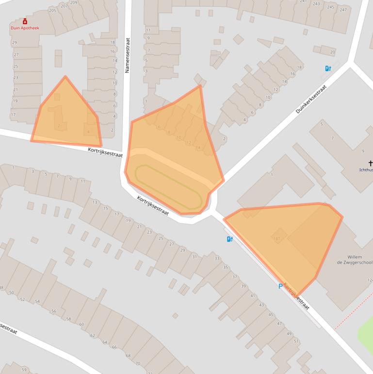 Kaart van postcodegebied 2587VR.