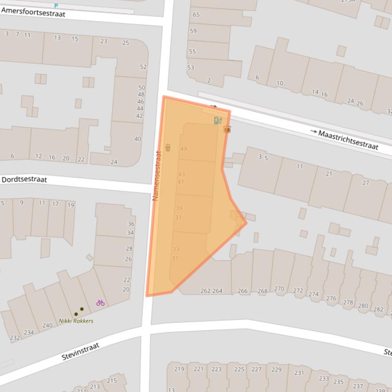 Kaart van postcodegebied 2587VW.